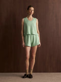 Cambrie Scoop Neck  Tank - Sage Mint