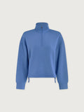 Sian Cropped Half-Zip Sweat - Marina