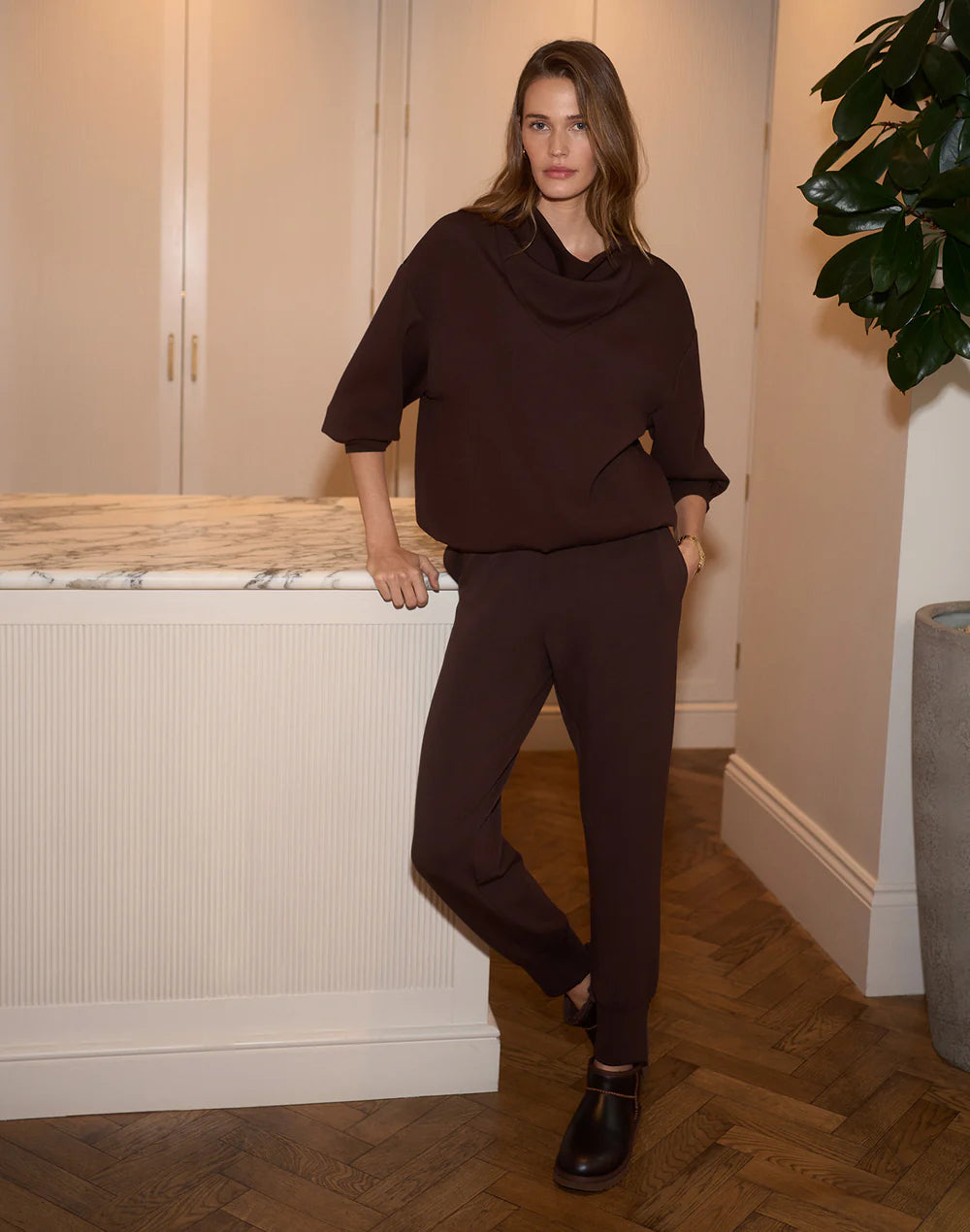 The Slim Cuff Pant 27.5 - Coffee Bean