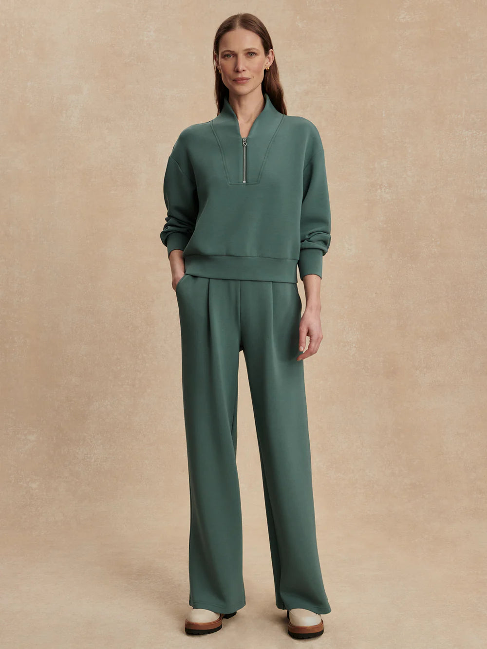 The Extra Wide Leg Pant 32 - Dark Forest