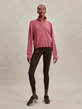Sian Cropped Half-Zip Sweat - Mauvewood