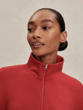 Sian Cropped Half-Zip Sweat - Lava Falls