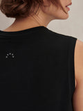 Nate Seamless Cropped Tank - Black