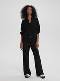 Celeste Button Through Sweat - Black
