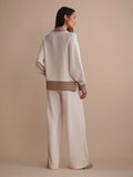The Extra Wide Leg Pant - Ivory Marl
