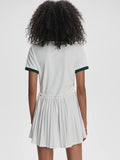 Paloma Court Dress - White/Forest