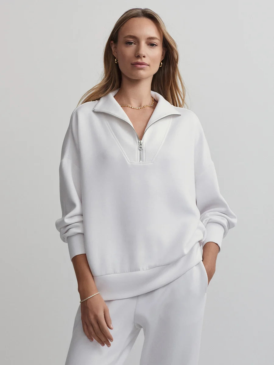 Hawley Half-Zip Sweat - White