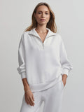 Hawley Half-Zip Sweat - White