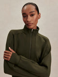 Marissa Half-Zip Sweat - Dark Resin Green