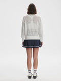 Aurora Half Zip Knit - White