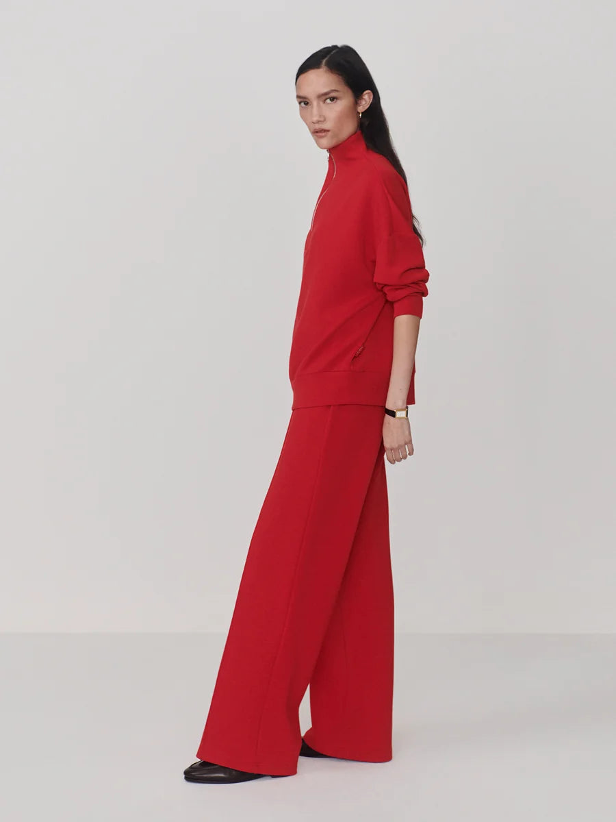 The Wide Leg Pant - Red Marl