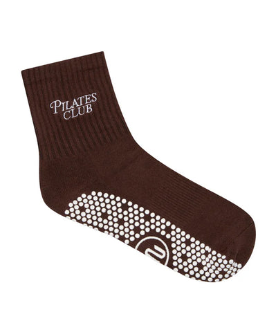 Crew Grip Socks - Pilates Club Chocolate