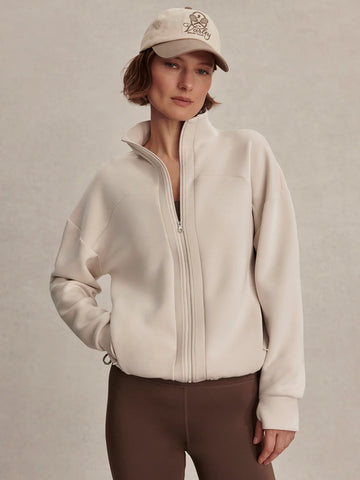 Tayah Zip-Through Sweat - Silver Grey