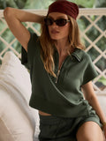 Kelly Half Zip Sweat - Cilantro