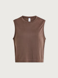 Page Seamless Crop Tank - Deep Taupe