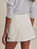Anaya Mid Rise Skort - White