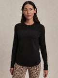 Samia Seamless Long Sleeve Tee - Black