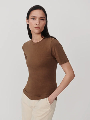 Regina Fitted Tee - Teak Olive