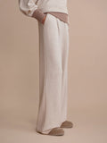 The Extra Wide Leg Pant - Ivory Marl