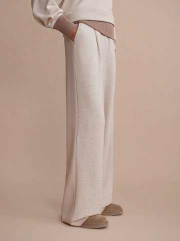 The Extra Wide Leg Pant - Ivory Marl