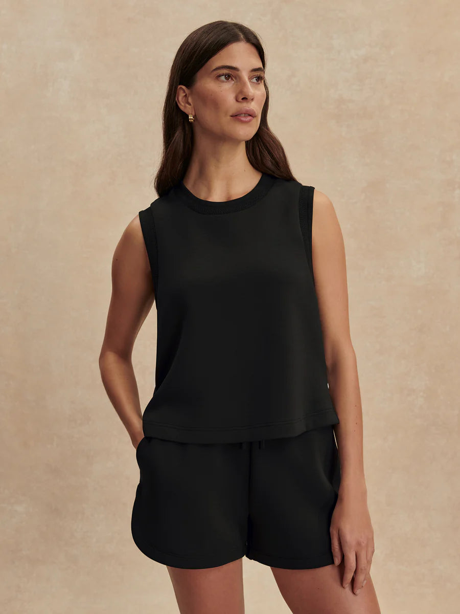Shea Crop Tank - Black
