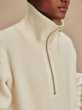 Roselle Half Zip Fleece - Egret