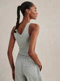 Ruby Cropped Tank - Blue Green Marl