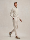 Rufus Cropped Zip-Through Sweat - Pebble Marl