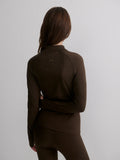 Always Warm Half Zip Base Layer - Deep Chocolate Marl