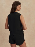 Shea Crop Tank - Black