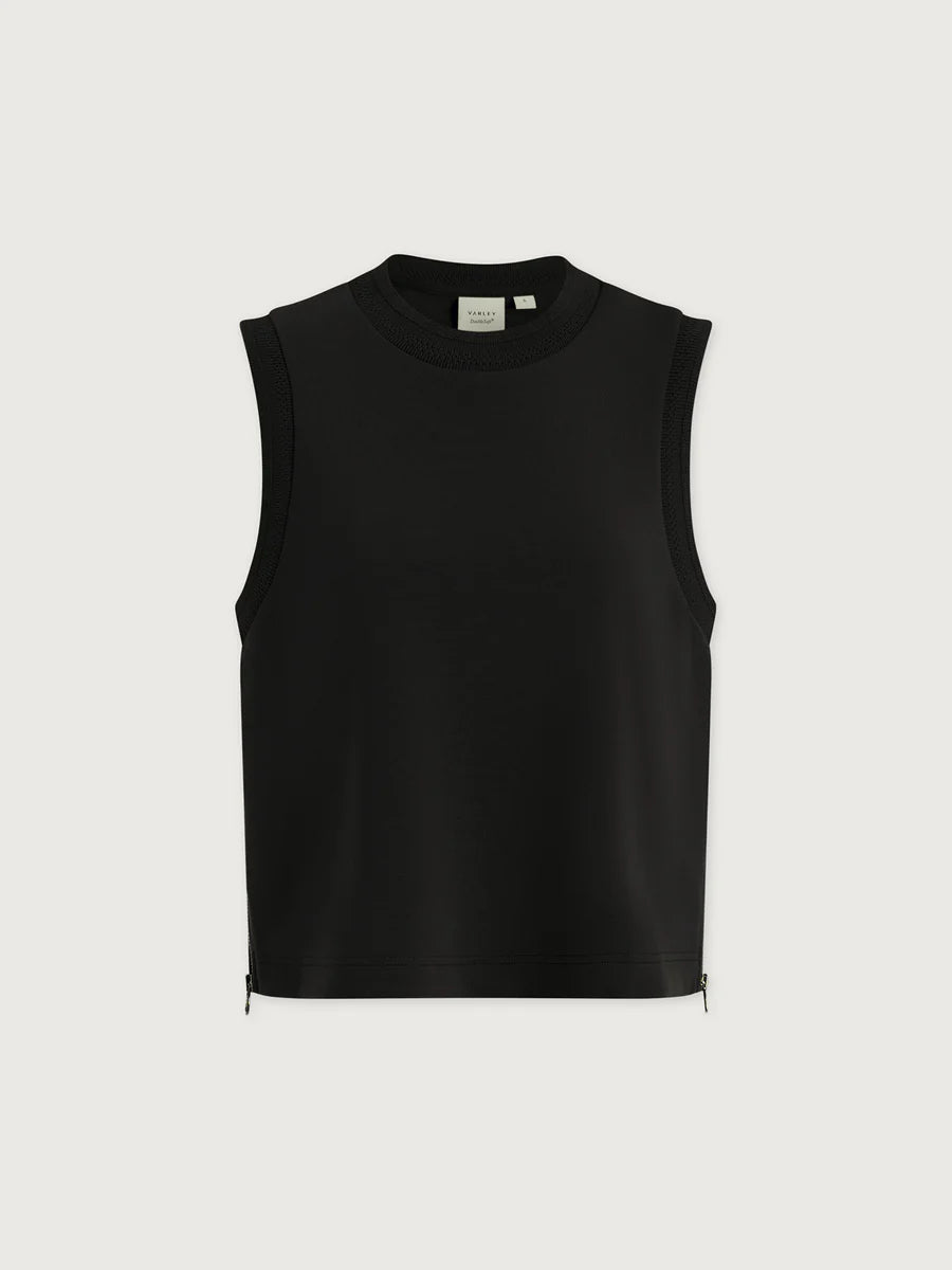 Shea Crop Tank - Black