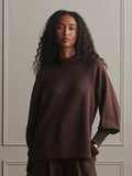 Loxley Raglan Boyfriend Sweat - Coffee Bean Marl