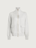 Roxbury Zip-Through Sweat - Ivory Marl