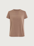 Saskia Seamless Longline Tee - Pine Bark