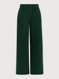 Brushed Rib Wide Leg Pant - Pine Grove/Cement