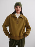 Jaylin Half Zip Fleece - Olive Leaf