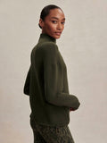 Tayah Zip-Through Sweat - Dark Resin Green