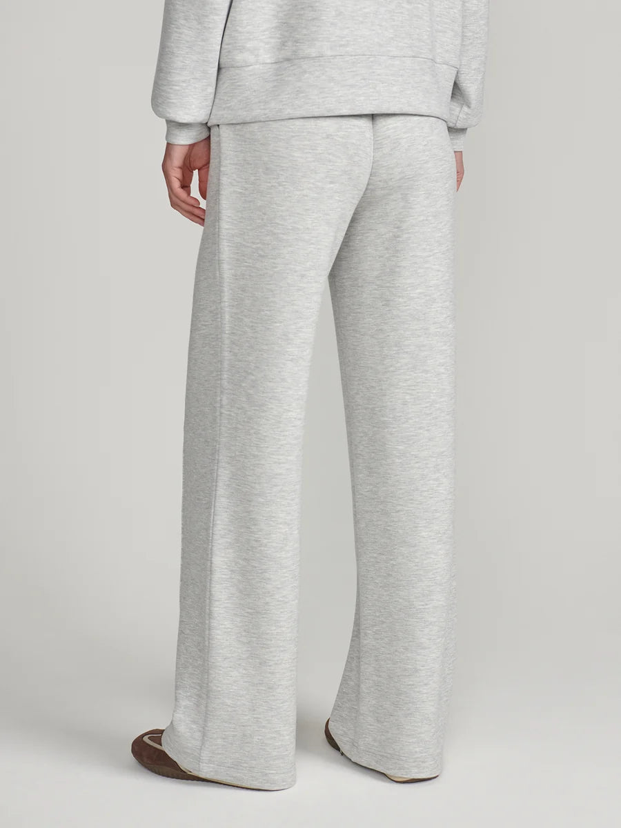 The Wide Leg Pant - Light Grey Marl