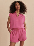 Loretta Half Zip - Ibis Rose