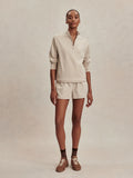 Lamia Half-Zip Sweat - Pebble Marl