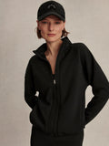 Tayah Zip-Through Sweat - Black