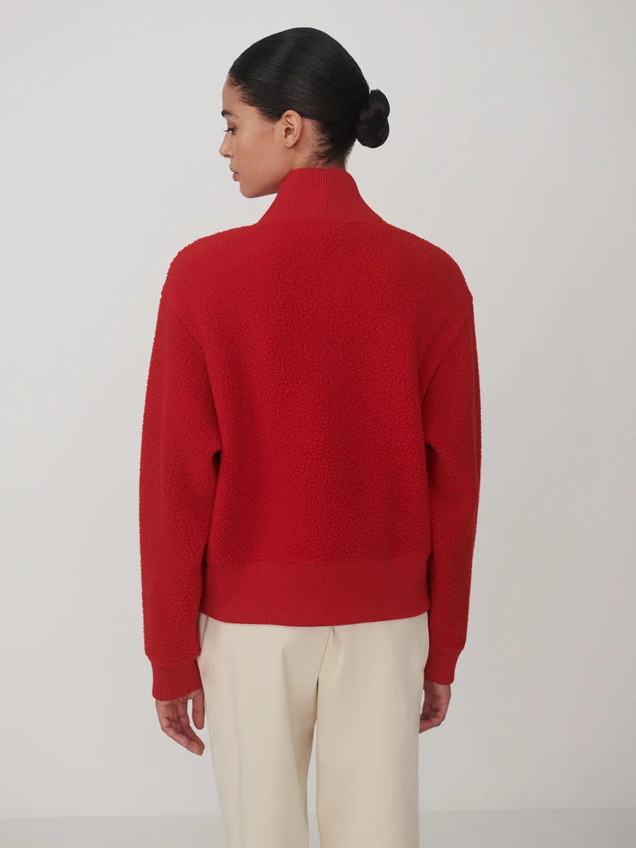 Mumford Half-Zip Fleece - Washed Red