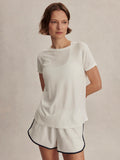 Saskia Seamless Longline Tee - White