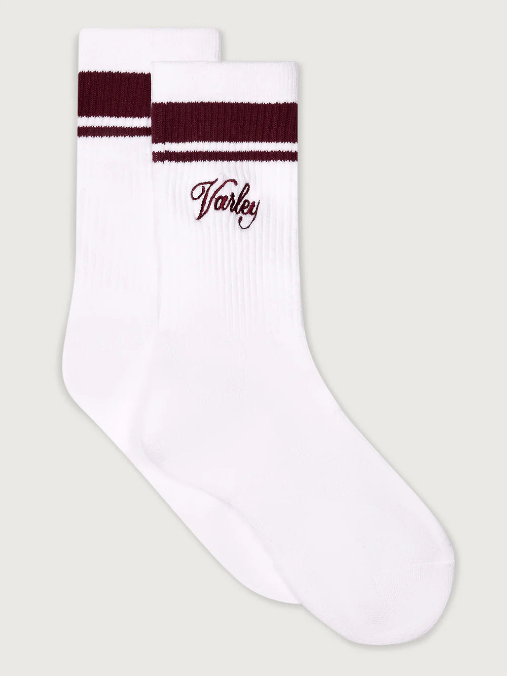 Lamar Club Stripe Sock - White/Port