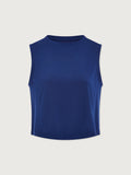 Nate Seamless Cropped Tank - Solidate Blue