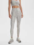 Move Super High 7/8 Legging - Ivory Textured Snake