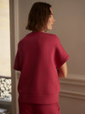 Adria Half Zip - Rich Raspberry