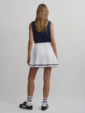 Clarendon High Rise Skort - White/Blue Nights