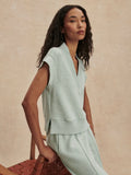 Gracee V-Neck Tank - Mint Green Marl
