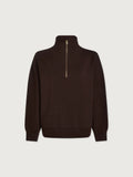 Hawley Half Zip Sweat - Coffee Bean